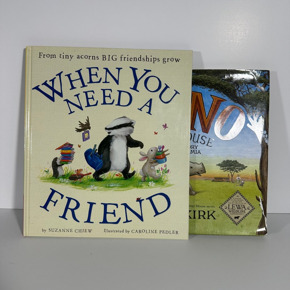Childrens Book Bundle When You Need a Friend & Rhino in theโ House Daniel Kirk